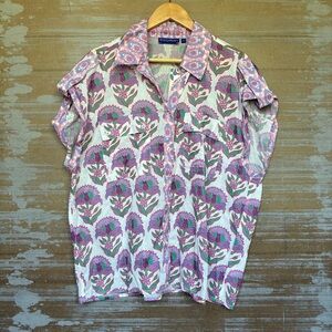 Ro’s Garden NWT Netherlands Shirt Floral Boho Preppy Classic Womens L